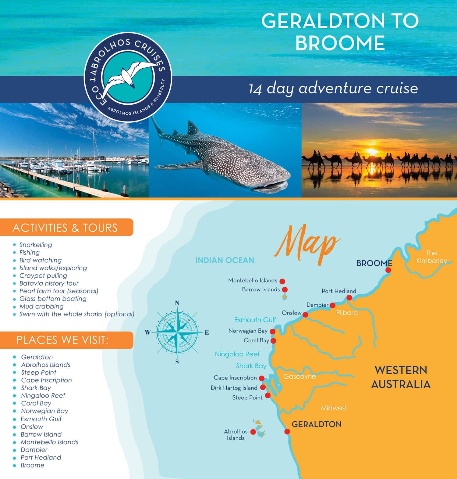 Gero to Broome Front Geraldton to Broome adventure Cruise
